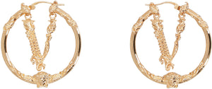 Virtus logo hoop earrings-1